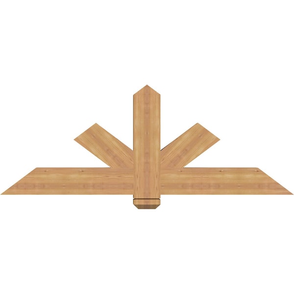 Ekena Millwork Kennewick Timber Gable Bracket, Western Red Cedar, 60"W x 22"H x 3 1/2"D x 5 1/2"F, 9/12 Pitch GBW060X22X0406KEN00SWR - main